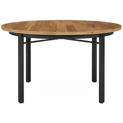 LANTINE ronde eettafel voor 4-6 personen, 118,5 cm, keukenmeubel eetkamertafel met massieve metalen tafelpoten, ronde eettafel voor eetkamer en keuken, zonder stoelen