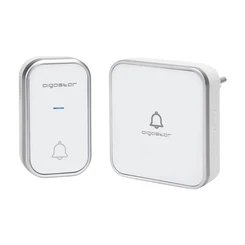 Aigostar draadloze deurbel, Plug & Play, IP44 waterbestendig, 3 volume-instellingen, 36 polyfone melodieën