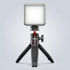 Video Licht RGB, ULANZI VL49 LED-videolamp met 2000 mAh-accu, kleine dimbare cameralamp 2500K-9500K, magneet aan de achterkant, compacte fotolamp voor macro-opnames, productfotografie en YouTube-vlogs