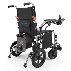 ZYGENAIR [zomeraanbiedingen - met levering de volgende dag] YF001 duurzame 18 inch elektrische rolstoel voor volwassenen, lichtgewicht opvouwbare elektrische rolstoel met 500 W motoren, 13 Ah accu, be