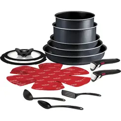 Tefal Ingenio So Light pannenset - 16-delig, zwart, aluminium