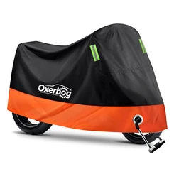 Oxerbog Motorhoes, Waterdicht En Vorstbestendig Buitenhoes Voor Bromfiets, Scooter, Crossmotor, Straatmotor, 245x105x125cm