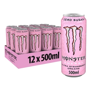 MONSTER ENERGY Ultra Strawberry Dreams energiedrank - 12 x 500 ml