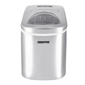 Geepas Ice Cube Maker| Compact Portable Countertop Ice Maker Machine Two Sizes, Produces 12kg Ice in 24 Hours