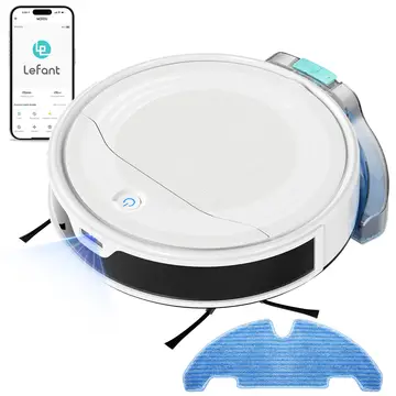 Lefant M310 Ultra Robot Vacuum Cleaner 6000Pa suction ToF Laser Navigation, Accurate Obstacle Avoidance, Anti-Tangle Ideal for Pet Hair,  and Hard Floors, Control by App/Alexa,