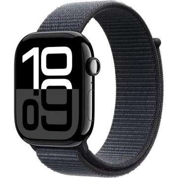 Apple Watch Series 10 - GPS - 46 mm Jet Black Aluminium Case w/ Ink Sport Loop