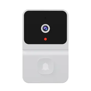 Rexsun T23 draadloze slimme videodeurbel, nachtzicht, tweerichtingsgesprek, oplaadbare batterij & draadloze ontvanger, cloudopslag, witte uitvoering