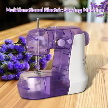 Iagreea Electric Sewing Machine, Purple Mini Sewing Machine, Suitable for Beginners And Teenagers