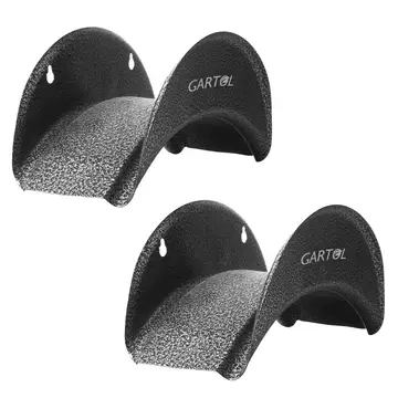 GARTOL Hosehalterung aus hochkarbonstahl, wandmontiert, Kfz-Schlauchhalterung, für Yards, Garten, Farm, inkl. Schrauben und Expansionsbolzen, 2er-Pack, Schwarz