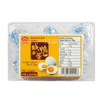 Shen Dan Salted Duck Eggs 408g