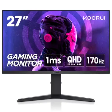 KOORUI 27" Gaming Monitor, 170Hz, IPS, QHD 2560x1440, HDR400, 1ms, Adaptive Sync, Höhenverstellbar 27E3Q
