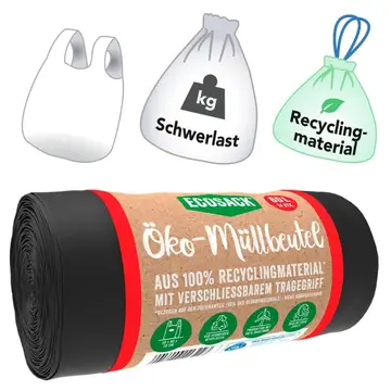 ECOSACK® Eco-Schwerlastsäcke 60,0 l schwarz 20 µm, 14 Stück