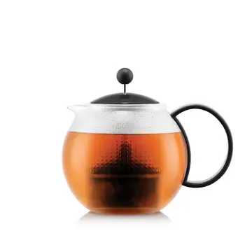 BODUM ASSAM Teekanne mit Pressfilter 1L - Schwarz