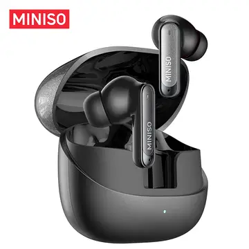 MINISO MS106 Wireless Bluetooth 6.0 Earphones,AI Language Translation, featuring high-fidelity sound, IPX5 waterproof rating, perfect for office, sports, study, and audio calls, with built-in microphone and TWS earbud design