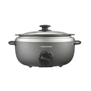 Morphy Richards 461022 Sear & Stew Titanium Oval Slow Cooker 6.5L