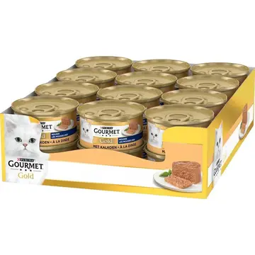 Purina Gourmet Gold pâtée pour chat saveur mousse de dinde 24 x 85 g