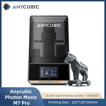 Anycubic Photon Mono M7 Pro 14K Resin 3D-Drucker 10,1-Zoll-Mono-LCD mit COB-Lichtquelle, Druckgeschwindigkeit bis zu 170 mm/h, nivellierungsfrei, konstante Temperaturheizung, Bauvolumen 223 × 126 × 230 mm