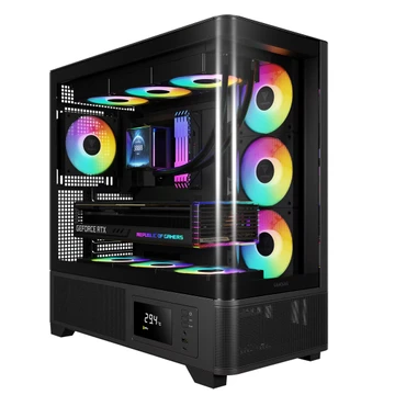 Gamdias Atlas P2 GAMING Miditower Schwarz 4x120mm ARGB Midi-Tower PC-Gehäuse aus Aluminium & Stahl – ATX / mATX / Mini-ITX, starke Kühloptionen