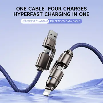 A589 1.8-metre woven zinc alloy four-in-one data cable