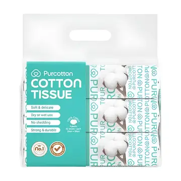 Purcotton Cotton Tissue 60 Sheets *3