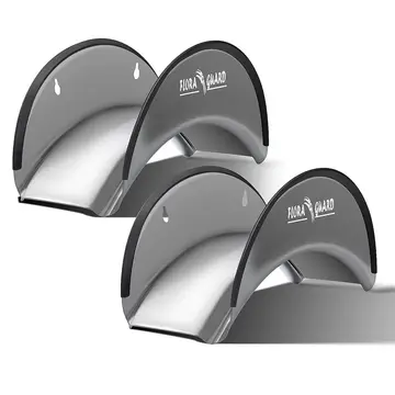 FLORA GUARD 29 cm Hosehanger, wandmontierter Metall-Hosehalter, anti-korrosiver Schlauchhalter für die Wandablage (2er-Set, Grau)