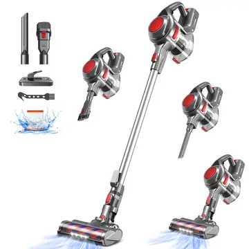 Daynee draadloze steelstofzuiger, 50 min werktijd, 50 kPa zuigkracht, 1,6 L stofcontainer, voor harde vloeren, tapijten en dierenharen, Model XL618A