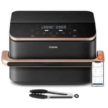 Cosori Dual Blaze® TwinFry Air Fryer - 10L, Dark Grey, Single & Double Baskets, App Connected, CAF-TF101S-AUKR