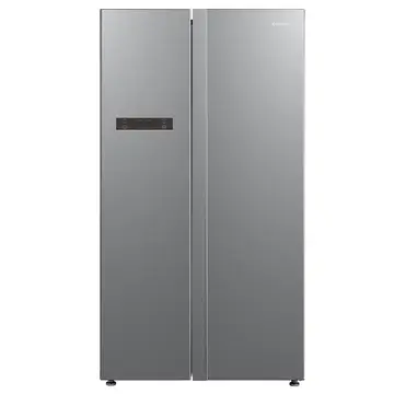  Midea-Comfee RCS592LS01EU(E) 592L Seit‑an‑Seit Kühl-/Gefrierkombination, No Frost, Inverter‑Kompressor, 179,3 cm hoch, 379 l Kühlteil, 213 l Gefrierteil, SuperCool, LED‑Beleuchtung, 35 dB, Kristallsilber [Energieeffizienzklasse E]