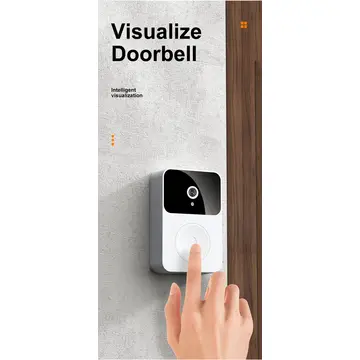 Verbex X9 witte slimme deurbel met videobewaking, draadloze deurbel met afstandsbediening, nachtzicht in hoge resolutie.