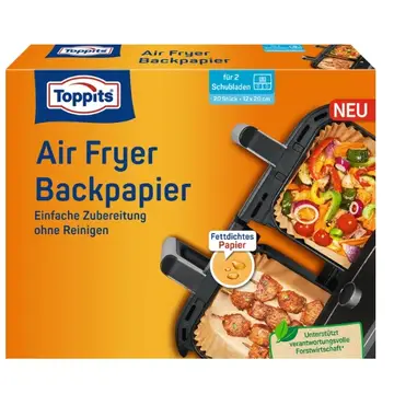 Toppits Backpapier Airfryer 12x20cm20 St