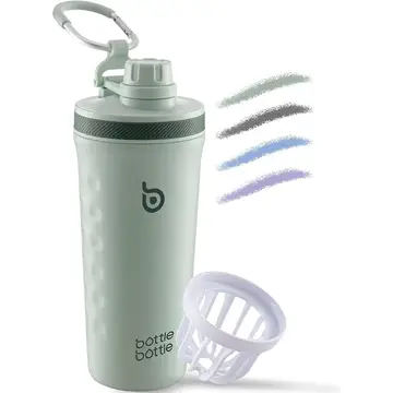 Bottle Bottle Gobelet à secouer en acier inoxydable avec bille en acier inoxydable, 26 oz (770 ml), vert, offre spéciale Nouvel An, idées cadeaux