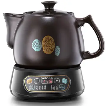 BEAR 3.5L Smart Automatic Herbal Pot One-Touch Chinese Medicine Decoction， Ceramic Odor-Free， Anti-Boiling Dry-Burn Protection， Multi-Function for Soup Wellness