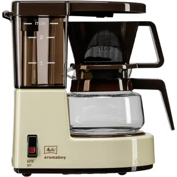 Melitta Aromaboy, Filter Coffee Machine, Retro, Compact, 0.31L, Beige & Brown - 1015-03