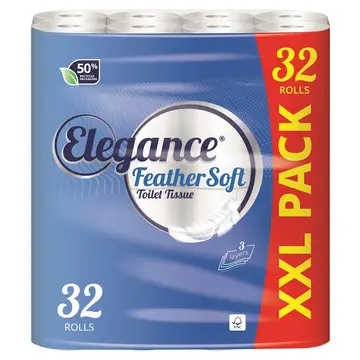 Elegance Feather Soft Toilet Roll 3 Ply 32 Rolls