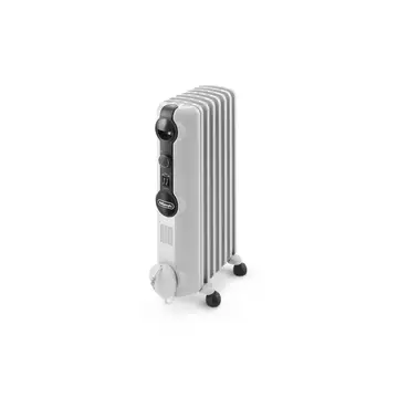 De'longhi Radia S Oil Filled Radiator – 1500W， 7 Fins， Mechanical Control – White， TRRS0715
