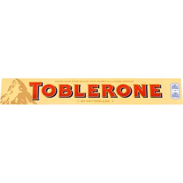 Toblerone chocoladereep melkchocolade met amandelen en nougat 100 g