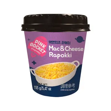 YOUNGPOONG Pink Rocket Mac & Cheese Rapokki-Becher 155 g