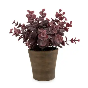Candlelight Artificial Eucalyptus Plant in Rustic Pot 23cm