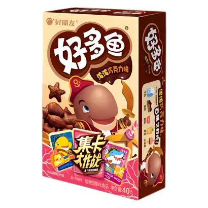 ORION CRACKERS LOW SUGAR CHOCOLATE FLAVOUR) 40g 好丽友好多鱼浓浓巧克力味 40g