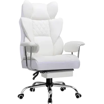 GTPLAYER Gaming Chair GT205 with Footrest White