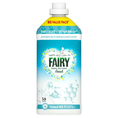 Fairy Fresh Fabric Conditioner Almond Milk & Manuka Honey 50 Washes, 1.65L