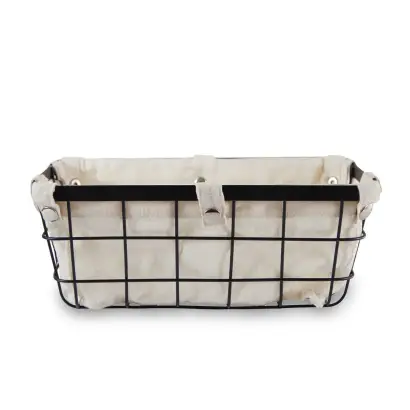 Harga Small Matte Black Wire Storage Basket