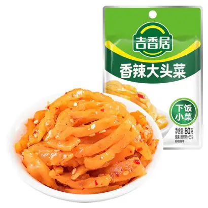 Ji Xiang Ju Spicy leaf mustard 80g  吉香居榨菜香辣大头菜80g