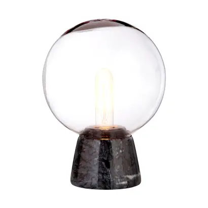 Lamonte Globe Lamp with Black Marble Base