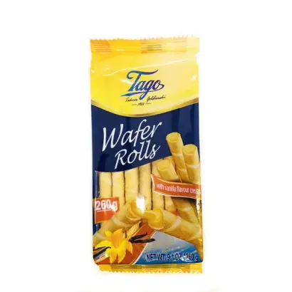 Tago 260g Vanilla Cream Wafer Rolls