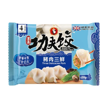 KUNGFU Dumplings met Varkensvlees & Drie Delicatessen 400g