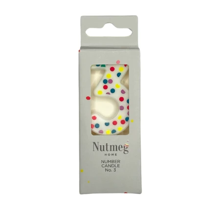 NUTMEG SPOT NUMBER CANDLE NO.3