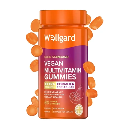 Wellgard Vegan Multivitamin Gummies Orange Flavour - 60 Vegan Gummies