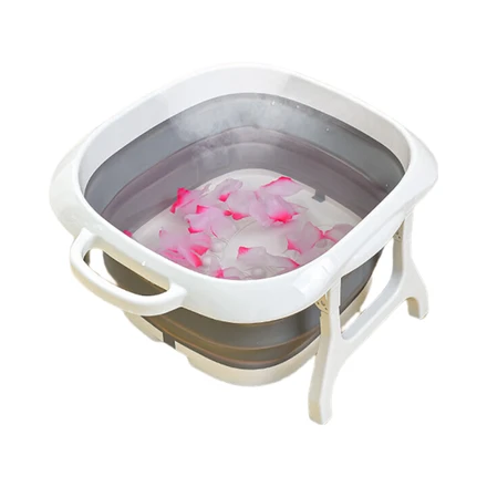 ochama×J.ZAO Foldable Foot Spa - Massage pellet base, foot relaxation, collapsible design - Foot care - Large Foldable Support Upgrade