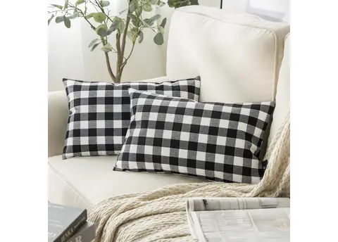 TOPLUXE Kussenhoes 45x45cm, 1 Stuk Klassieke Jacquard Kussensloop met Kwastjes, Decoratieve Vierkante Kussenhoes met Rits voor Bank, Woonkamer, Slaapkamer (Grijs & Goud
